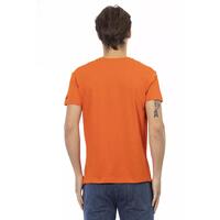 Short Sleeve V-Neck T-Shirt with Front Print XL Men thumbnail