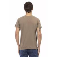 Short Sleeve T-shirt with V-neck and Front Print S Men thumbnail