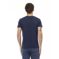 Short Sleeve T-shirt with V-neck and Front Print S Men thumbnail