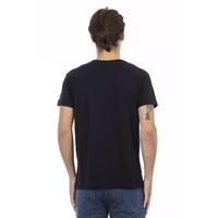 Short Sleeve T-shirt with V-neck and Front Print M Men thumbnail