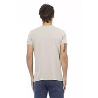 Front Print Short Sleeve V-Neck T-Shirt L Men thumbnail