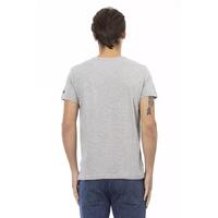 Short Sleeve V-Neck T-shirt with Front Print 2XL Men thumbnail