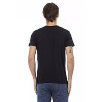 Front Print Short Sleeve V-neck T-shirt L Men thumbnail