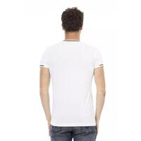 Short Sleeve T-shirt with V-neck and Chest Print XL Men thumbnail