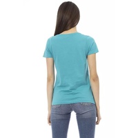Trussardi Action Women's Light Blue Cotton Tops & T-Shirt - S thumbnail