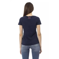 Trussardi Action Women's Blue Cotton Tops & T-Shirt - S thumbnail