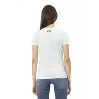 Short Sleeve T-shirt with Round Neck and Front Print S Women thumbnail