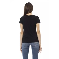 Trussardi Action Women's Black Cotton Tops & T-Shirt - M thumbnail