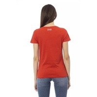 Trussardi Action Women's Red Cotton Tops & T-Shirt - L thumbnail