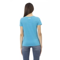 Trussardi Action Women's Light Blue Cotton Tops & T-Shirt - L thumbnail