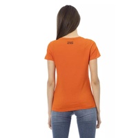 Trussardi Action Women's Orange Cotton Tops & T-Shirt - L thumbnail