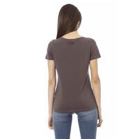 Short Sleeve V-Neck T-Shirt with Front Print M Women thumbnail