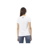 Trussardi Action Women's Chic White Short Sleeve Tee with Exclusive Print - XL thumbnail