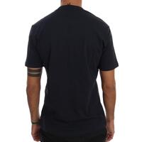100% Authentic Daniele Alessandrini Blue V-neck T-shirt with Logo Detail S Men thumbnail