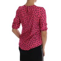 Enchanted Sicily Silk Blouse with Polka Dots 36 IT Women thumbnail