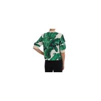 DOLCE & GABBANA Enchanted Sicily Short Sleeve Sweater with Sequined Pineapple Embroidery 40 IT Women thumbnail