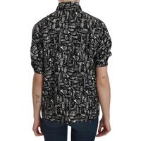 Dolce & Gabbana Musical Instrument Print Silk Top 38 IT Women thumbnail