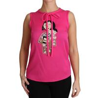 Stunning Dolce & Gabbana Family Silk Tank Top Shirt 40 IT Women thumbnail