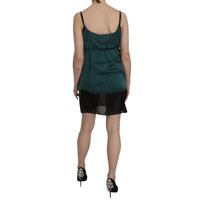 Spaghetti Strap Shift Mini Dress in 100% Silk 42 IT Women thumbnail