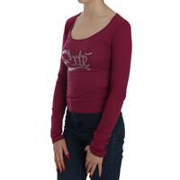 EXTE Fuchsia Crystal Embellished Blouse 44 IT Women thumbnail