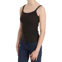 Dark Brown Sleeveless Spaghetti Strap Top Blouse 42 IT Women thumbnail