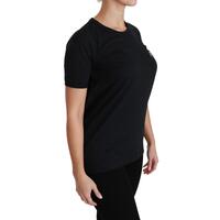 Crewneck Short Sleeve T-shirt with Blue Amore Patch 42 IT Women thumbnail
