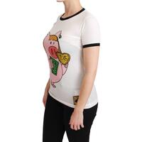 Dolce & Gabbana Year of the Pig Crewneck T-shirt 36 IT Women thumbnail