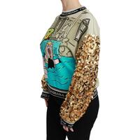 Dolce & Gabbana Crewneck Pullover Sweater with Year of the Pig Motive 40 IT Women thumbnail