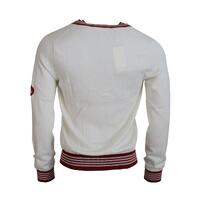 Silk-Cotton V-Neck Sweater with Logo Details 52 IT Men thumbnail