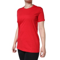 Dolce & Gabbana Women's Red Cotton Crew Neck Short Sleeve Tee T-shirt - 46 IT thumbnail