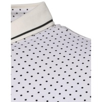 Dolce & Gabbana Men's White Polka Dot Cotton Collared Polo T-shirt - 46 IT thumbnail