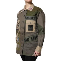 Dolce & Gabbana Women's Military Green Cotton Button Down Jacket - 36 IT thumbnail