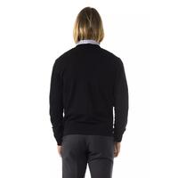 Embroidered V-neck Sweater in Extrafine Wool Merinos XL Men thumbnail