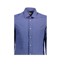 US POLO ASSN Men's Blue Cotton Shirt - L thumbnail