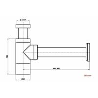 2023 Brushed Nickel p trap ROUND BOTTLE TRAP 32/40 mm WASTE for wall hung basin vanit thumbnail