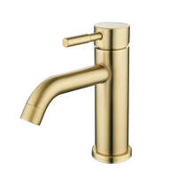 2020 New slim round style basin mount tap low faucet matte black tap mixer spout thumbnail