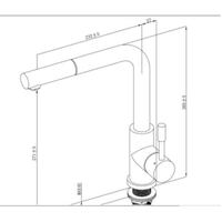 2023 Brushed Nickel Stainless steel L shape pull out with spray function spring kitchen mixer tap faucet Stainless steel Made PVD plated thumbnail
