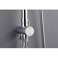 2023 Brushed Nickel Solid Stainless Steel 304 made shower set w diverter 200 mm head sprayer hand held head Suit Outdoor thumbnail