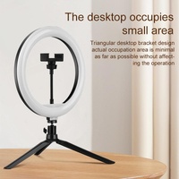 Adjustable 10 Led Fill Light Tripod with Phone Clamp thumbnail