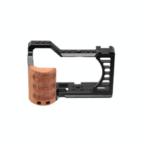 Wood Handle Metal Camera Cage For Sony Alpha 7C Stabilizer Rig thumbnail