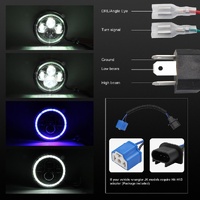 7 Inch H4 / H13 Dc 9V - 30V 3000Lm 6000K 30W Ip67 4Led Lamp Beads Car Round Shape Led Headlight Lamps For Jeep Wrangler / Harley With Angel Eye thumbnail