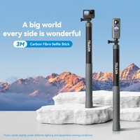 3m Carbon Fiber Selfie Stick Monopod for Action Cameras - 1 / 4 Screw thumbnail