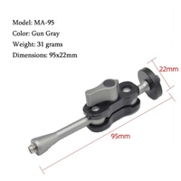 Yj Magic Arm Bracket Mount With 1 / 4 Inch Ball Head - Gun Gray thumbnail