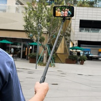 70cm Straight Pull Selfie Stick for Sports Cameras with 3 Jaw Screw - Single Rod thumbnail