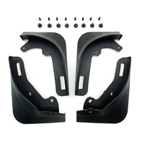 For Tesla Model Y Car Punch-Free Front And Rear Wheel Soft Rubber Fender Guard - Carbon Fiber - Matte Black thumbnail