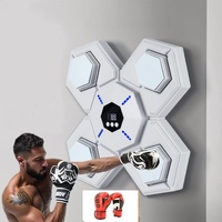 Rechargeable Bluetooth Boxing Machine With Adult & Child Gloves - Blue - Without Gloves Pink Blue thumbnail