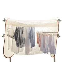 Beige Outdoor Clothes Drying Cover - Dustproof Rainproof Sun Protection - Beige thumbnail