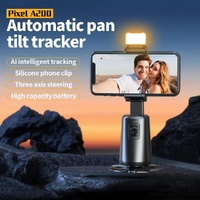 Auto Tracking Gimbal Stabilizer with Fill Light and Selfie Stick - 360 Degree Rotation - A200 Set 1 thumbnail