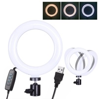 Adjustable 6 Led Ring Light with Strong Clip - 2m Desktop Computer Clip Light thumbnail