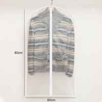 2-pack Hanging Garment Storage Bags with Zipper - Clear thumbnail